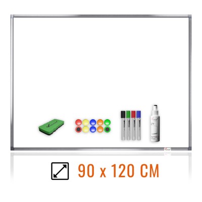 Pachet tabla magnetica alba 90&amp;amp;#215;120 cm, cu accesorii incluse, VISUAL foto