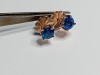 Cercei din aur de 18 k cu spinel albastru # 9184, 18k