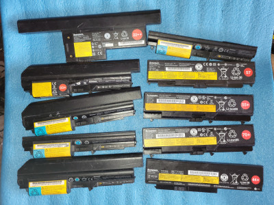 lot 10 baterii laptop LENOVO - diverse modele - foto