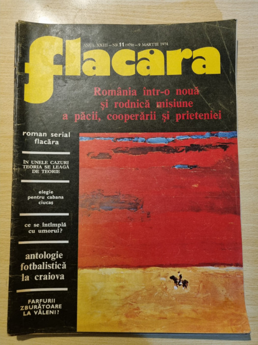 flacara 9 martie 1974-cenaclul flacara,filmul romanesc pacala,fotbal u. craiova