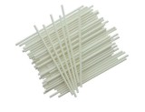 Set 100 betisoare acadele, 10 cm, lollipops, reutilizabile, termo-rezistente, Albe, TopBazar