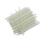 Set 100 betisoare acadele, 10 cm, lollipops, reutilizabile, termo-rezistente, Albe, TopBazar