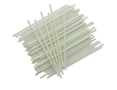 Set 100 betisoare acadele, 10 cm, lollipops, reutilizabile, termo-rezistente, Albe, TopBazar foto