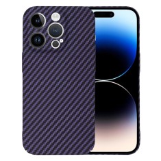 Husa slim carbon pentru iphone 14 pro - protectie premium fibershell, purple foto