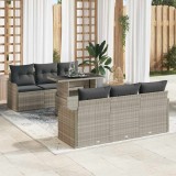 Cumpara ieftin Set de canapele pentru grădină 7 pcs Gri deschis Rattan poli