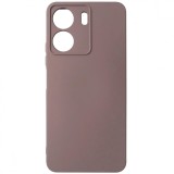 Husa tip capac spate silicon TPU Matte bej-roz pentru Xiaomi Redmi 13C