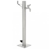 Coloană Apă Grădină vidaXL 65cm Oțel Inoxidabil Rotund Argintiu cu Robinet + Montaj Ușor Udare Flori Spălat M&acirc;ini