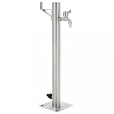 vidaXL Coloană de apă de grădină, 65 cm, oțel inoxidabil, rotund