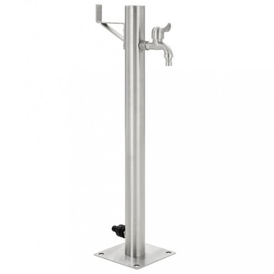 vidaXL Coloană de apă de grădină, 65 cm, oțel inoxidabil, rotund 45457 foto