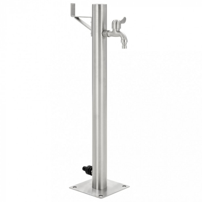 vidaXL Coloană de apă de grădină, 65 cm, oțel inoxidabil, rotund 45457