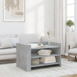 Gossi masuta de cafea, gri beton, 80x50x50 cm, lemn prelucrat
