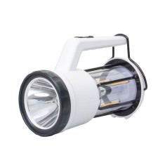 Lanterna tip felinar, 6 tipuri de lumina, incarcare USB, diametru lanterna 10cm, inaltime lanterna 24cm, alb/negru