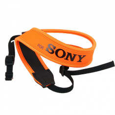 Curea de umar pt. Sony Mirrorless, DSLR din neopren portocalie elastica foto