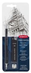 Creion Mecanic Metalic Derwent Professional, Hb 0.7 Mm, Rezerve Mine Si Radiere Incluse, Negru foto