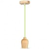 Pendul tavan soclu E27 lemn - verde, V-TAC