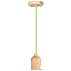 Pendul tavan soclu E27 lemn - verde