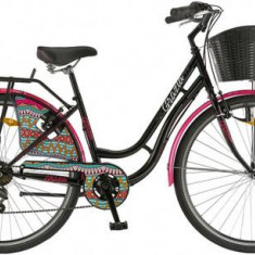 Bicicleta Oras Polar Grazia 6s, roti 28 inch, cadru L, 6 viteze, Negru
