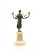 Candelabru din bronz pe un soclu din marmura CL-142, Lampi