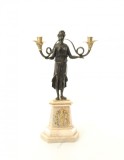 Candelabru din bronz pe un soclu din marmura CL-142
