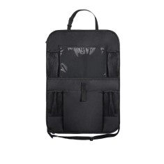 Suport de Organizare pentru Scaun Auto, negru, 61 cm x 41.5 cm, material impermeabil, usor de curatat, multiple compartimente pentru stocare