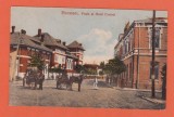 AMS @ - ILUSTRATA ROMAN, POSTA SI HOTEL CENTRAL 1922 , CIRCULATA spre BUCURESTI