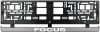 Set 2 bucati, suport numar inmatriculare argintiu Ford Focus, Autohelix MSA