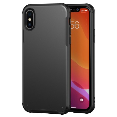 Husa Plastic - TPU OEM Antisoc pentru Apple iPhone X / Apple iPhone XS, Solid Edge, Neagra foto