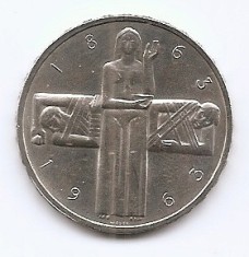 Elvetia 5 Franci 1963 (Crucea Rosie) Argint, 31 mm, KM-51