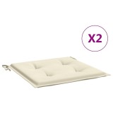Perne scaune gradina 2 buc. crem 40x40x4 cm tesatura Oxford