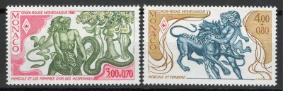 Monaco 1986 Mi 1771/72 MNH - Crucea Rosie: Muncile lui Heracles (VI) foto