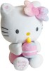 Plus Interactiv Jemini Hello Kitty Zi de Nastere cu Sunete si Lumini, 26 cm, 3 ani+