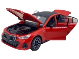 Macheta BMW seria G60 M5 replica rosu 2024 scara 1:24 sunet, lumini, deschide tot, coteste rotile
