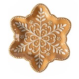 Platou Craciun ceramica alba maro cm 25,5 x 23 H