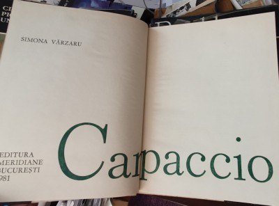 Carpaccio, Clasicii Picturii Universale, Simona Varzaru, 1981 foto