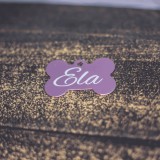 Cumpara ieftin Medalion fashion mov pentru prietenul tău blănos &ndash; gravură față-verso