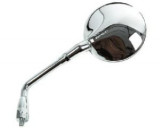 Oglinda (universal, diametru braț: 10, dreapta, chrome, montaj pe ghidon) compatibil: HONDA GL, VT; KAWASAKI EN, ER, KLE, ZG, ZL 500-1500 1986-2009, Vicma