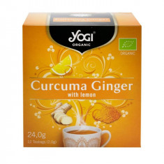 Ceai de Curcuma, Ghimbir si Lamaie Bio 34gr Yogi Tea