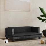 Gossi pat de caini, negru, 80x45x30 cm, catifea