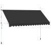 Copertină retractabilă manual, antracit, 400 cm