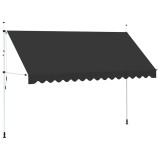 Cumpara ieftin Copertină retractabilă manual, antracit, 400 cm
