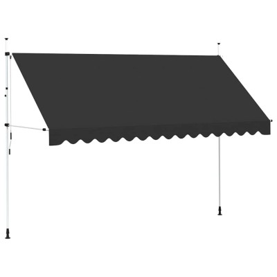 Copertină retractabilă manual, antracit, 400 cm foto