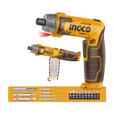INGCO Surubelnita Electrica 8V 6Nm CSDLI08025, 15 trepte cuplu, LED, USB-C, Prindere 1/4
