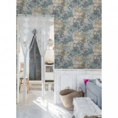 DUTCH WALLCOVERINGS Tapet model beton, gri și verde