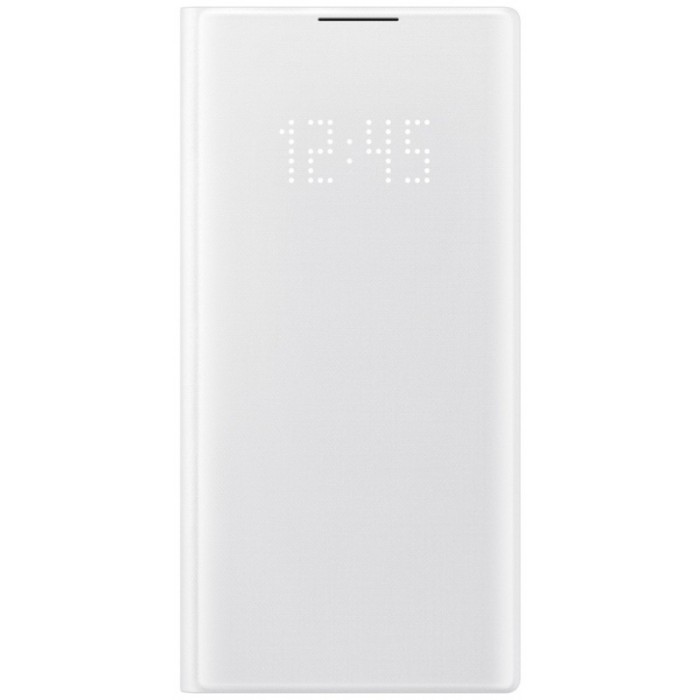 Husa Samsung Galaxy Note 10 N970 / Samsung Galaxy Note 10 5G N971, LED View Cover, Alba EF-NN970PWEGWW