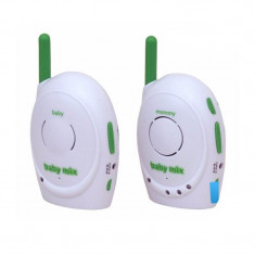 Sistem audio monitorizare bebelusi BabyMix D1011-VALB, Alb foto
