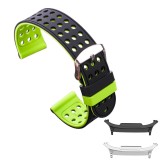 Curea silicon cu doua fete compatibila Samsung Galaxy Watch8 Classic 46mm, Negru/Verde
