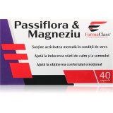 FarmaClass Industry Passiflora &amp; magneziu capsule pentru echilibru fizic și psihic 40 caps.