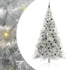 VidaXL Pom de Crăciun artificial pre-iluminat Argintiu 240 cm PET 3397233