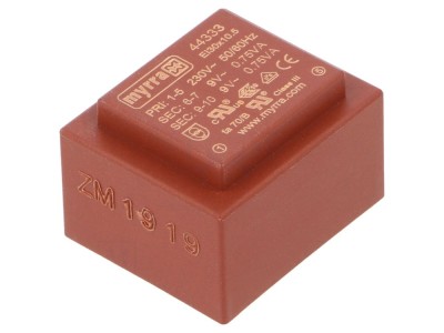 Transformator PCB &amp;icirc;ncapsulat 1,5VA 230V 9V foto