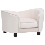 Cumpara ieftin Canapea pentru caini crem 69x49x40 cm, plus/piele ecologica
